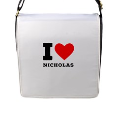 I Love Nicholas Flap Closure Messenger Bag (l) by ilovewhateva
