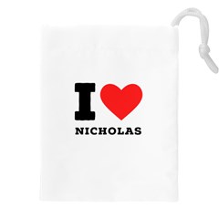 I Love Nicholas Drawstring Pouch (4xl) by ilovewhateva