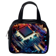 Ai Generated Motherboard City Technology Tech Cpu Classic Handbag (one Side) by Jancukart