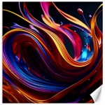 Ai Generated Waves Splash Liquid Paint Wall Canvas 12  x 12  11.4 x11.56  Canvas - 1