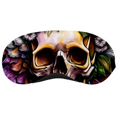 Death Skull Floral Sleeping Mask by GardenOfOphir