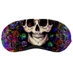 Dead Cute Skull Floral Sleeping Mask by GardenOfOphir