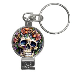 Skull Dead Nail Clippers Key Chain by GardenOfOphir