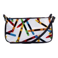 Crayons Color Pencils Stationary Shoulder Clutch Bag