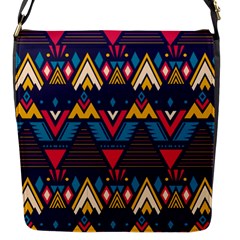 Pattern Colorful Aztec Flap Closure Messenger Bag (s)