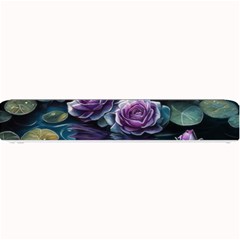 Roses Water Lilies Watercolor Small Bar Mat