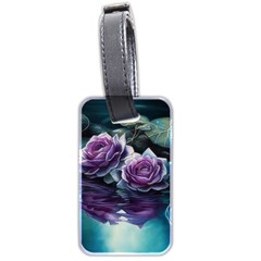 Roses Water Lilies Watercolor Luggage Tag (two Sides) by Ravend