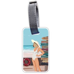 Vacation On The Ocean Luggage Tag (one Side) by SychEva