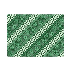 Batik-green Premium Plush Fleece Blanket (mini) by nateshop