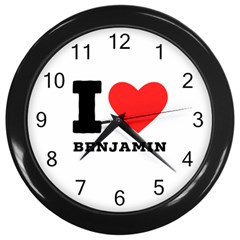 I Love Benjamin Wall Clock (black) by ilovewhateva