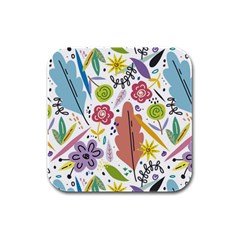 Flowers-101 Rubber Square Coaster (4 Pack) by nateshop