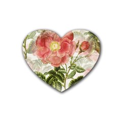 Flowers-102 Rubber Heart Coaster (4 Pack)