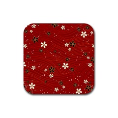 Flowers-106 Rubber Coaster (square) by nateshop