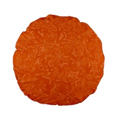 Orange-chaotic Standard 15  Premium Flano Round Cushions by nateshop