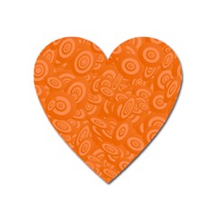Orange-ellipse Heart Magnet by nateshop