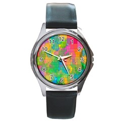 Pixel-79 Round Metal Watch by nateshop