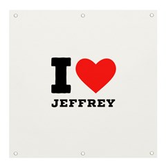 I Love Jeffrey Banner And Sign 4  X 4  by ilovewhateva
