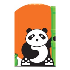 Panda Animal Orange Sun Nature Shower Curtain 48  X 72  (small)  by Semog4