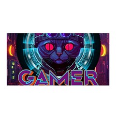 Gamer Life Satin Wrap 35  X 70  by minxprints