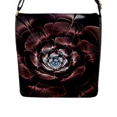 Flower Fractal Art Cool Petal Abstract Flap Closure Messenger Bag (l) by Semog4