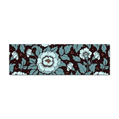 Vintage Floral Pattern Blue Damask Pattern Blue Vintage Sticker Bumper (10 Pack) by Semog4