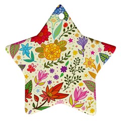 Colorful Flowers Pattern Abstract Patterns Floral Patterns Ornament (star) by Semog4