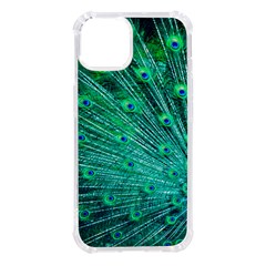 Green And Blue Peafowl Peacock Animal Color Brightly Colored Iphone 14 Tpu Uv Print Case by Semog4