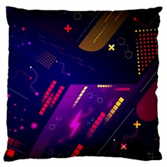 Colorful Abstract Background Creative Digital Art Colorful Geometric Artwork Large Cushion Case (two Sides) by Semog4