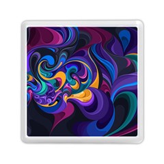 Colorful Waves Abstract Waves Curves Art Abstract Material Material Design Memory Card Reader (square) by Semog4