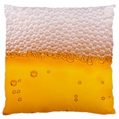 Beer Texture Liquid Bubbles Large Premium Plush Fleece Cushion Case (one Side) by Semog4