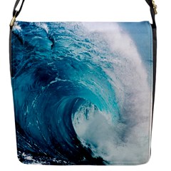 Tsunami Big Blue Wave Ocean Waves Water Flap Closure Messenger Bag (s) by Semog4