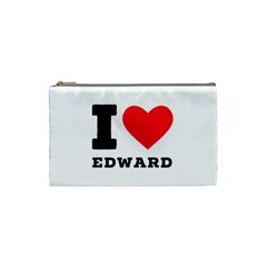 I Love Edward Cosmetic Bag (small) by ilovewhateva