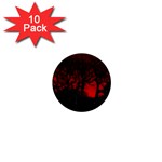 Dark Forest Jungle Plant Black Red Tree 1  Mini Buttons (10 pack)  Front