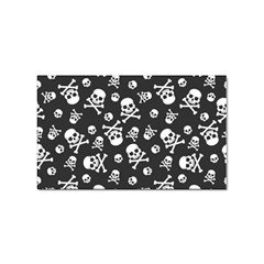 Skull-crossbones-seamless-pattern-holiday-halloween-wallpaper-wrapping-packing-backdrop Sticker Rectangular (10 Pack) by Ravend