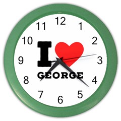 I Love George Color Wall Clock by ilovewhateva