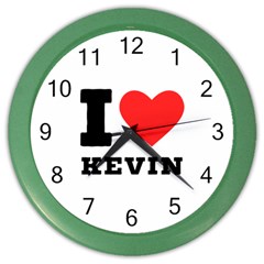 I Love Kevin Color Wall Clock by ilovewhateva