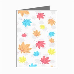 Leaves-141 Mini Greeting Card by nateshop