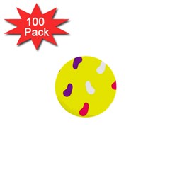 Pattern-yellow - 1 1  Mini Buttons (100 Pack)  by nateshop