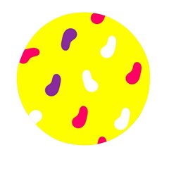 Pattern-yellow - 1 Mini Round Pill Box (pack Of 3) by nateshop