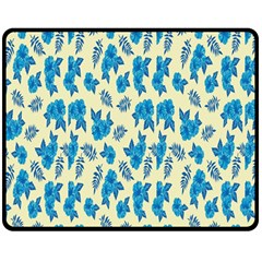 Rose-blue Two Sides Fleece Blanket (medium) by nateshop