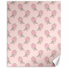 Flowers Bloom Blossom Pastel Pink Pattern Canvas 16  X 20  by Jancukart