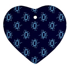 Background Microchips Graphic Beautiful Wallpaper Ornament (heart) by Jancukart