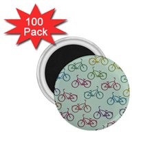Bicycle Bikes Pattern Ride Wheel Cycle Icon 1 75  Magnets (100 Pack) 