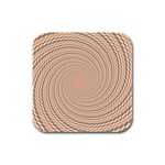 Background Spiral Abstract Template Swirl Whirl Rubber Square Coaster (4 pack)
