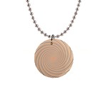 Background Spiral Abstract Template Swirl Whirl 1  Button Necklace