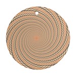 Background Spiral Abstract Template Swirl Whirl Round Ornament (Two Sides)