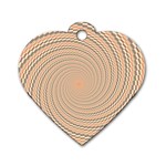 Background Spiral Abstract Template Swirl Whirl Dog Tag Heart (Two Sides)