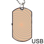 Background Spiral Abstract Template Swirl Whirl Dog Tag USB Flash (Two Sides)