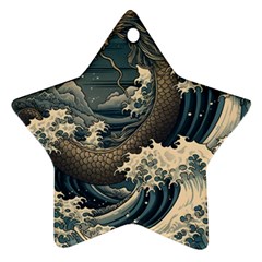 Sea Dragon Kanagawa Sea Monster Ornament (star) by Jancukart