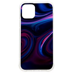Purple Blue Swirl Abstract Iphone 12/12 Pro Tpu Uv Print Case by Jancukart